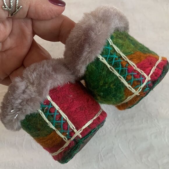 Hand Crafted Felted Wool Shoes Slippers Baby Kid - Picture 8 of 15